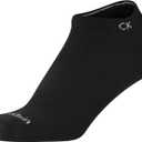 Calvin Klein Boys' No Show Performance Athletic Socks (6-Pack) (Black)