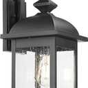 FEMILA Outdoor Wall Sconce, 21" Large Outdoor Wall Lantern Porch Lights for Entryway, Patio, Garage, Doorway, Anti-Rust Waterproof, Matte Black, 4FD54B2 BK (Matte Black, Seeded Glass)