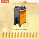 VEVOR Insulated Beverage Dispenser, 5 Gallon, Food-grade LDPE Hot and Cold Beverage Server, Thermal Drink Dispenser Cooler with 0.9 in PU Layer Two-Stage Faucet Handle, for Restaurant Drink Shop (EXP 10/08/26)