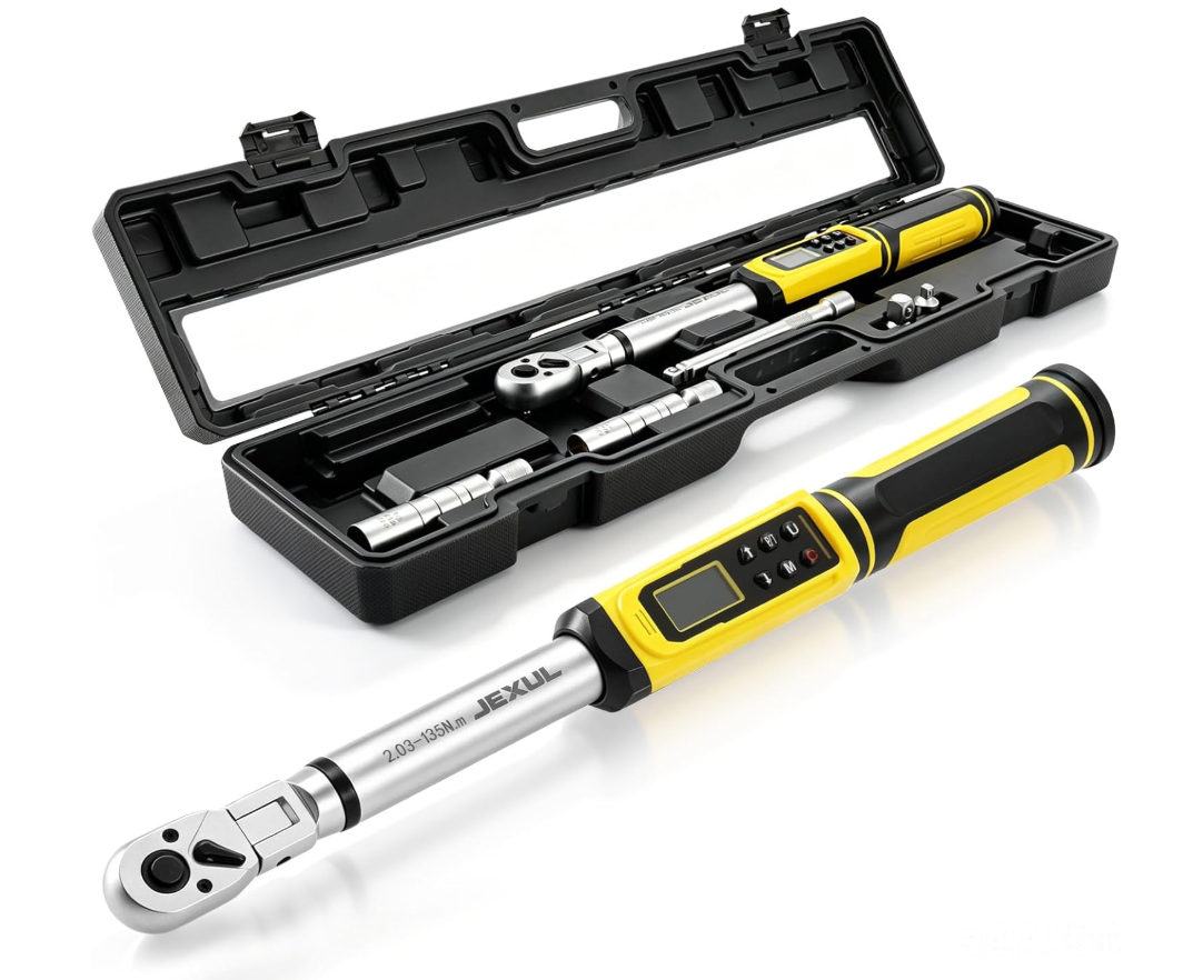 3/8" Drive digital torque wrench with flex head Set (10-100 ft-lb)