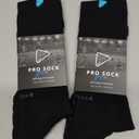 PRO SOCK Grip Socks 2.0 2 pack Size 10-12 Color Black
