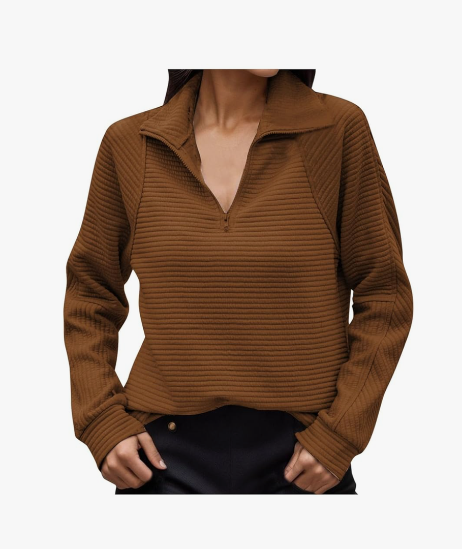 Womens Comfort Half Zip Up Stand Collar Sweatshirts for Women Winter Fall Collared Quarter Zip Up Long Sleeve Fashion XL