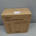 Cesun Small Bathroom Trash Can with Lid Soft Close, Step Pedal, 6 Liter / 1.6 Gallon Stainless Steel Garbage Can with Removable Inner Bucket, Anti-Fingerprint Finish (Matt Black)