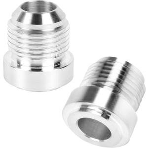 AN10 Male Weld On Fitting Bung Hose Adapter Thread Hose Adapter Connector Aluminum Alloy Welded joint For Fuel Oil Hose Tank , Silver
