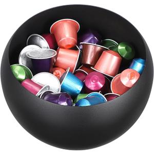 ELLDOO Coffee Pod Holder, Black Metal Coffee Pod Storage for K Cup Nespresso Vertuo Keurig, Creamer Organizer Candy Bowl Fruit Jar for Countertop Kitchen Breakroom (Without Base)