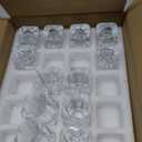 Jucoan 20 Pack 1.5 oz Shot Glasses Set, Cute Square Heart Shaped Shot Glasses Set, Clear Heavy Base Soju Spirit Liquor Shot Glass for Valentine's Day, Bachelor Wedding Party Bar Supplies