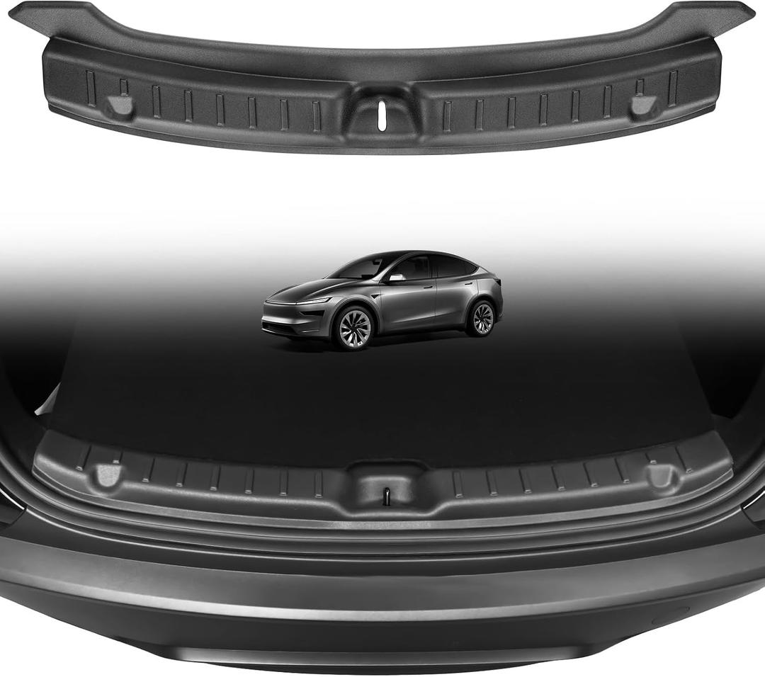 2025 Tesla Model Y Upgrade Rear Bumper Guard, Protector Trunk Bumper Door Sill Cover Protector for Tesla Model Y Juniper Interior Accessories Black