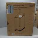 Home Zone Living 13 Gallon Slim Kitchen Trash Can, Black, 50 Liters Total
