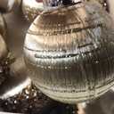 KTKDE 3.14" Delicate Painting Silver Christmas Balls 4pcs-Glittering Shatterproof Xmas Ball Ornaments Decorative Hanging Christmas Ornaments Baubles Set for Xmas Tree