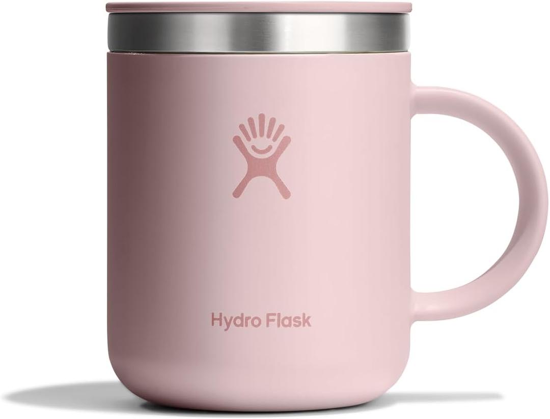 Hydro Flask Coffee Mug  Insulated Stainless Steel, Non Spill, Leak Resistant Travel Mug 12 Oz Trillium Pink