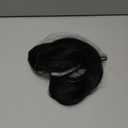 Jinhui Hair Toppers for Women with Thinning Hair, 12 Inch Toppers Hairpieces for Women with Wispy Clip in Bangs Realistic Scalp & Parting Wiglets Daily Use (Black)