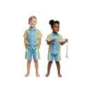 OPTRANEST Inc Baby Boys Colorful Striped Summer Outfit Set Soft Twill Shirt & Matching Shorts | Casual Clothing Set for Toddlers & Kids (1-2 Years) (Green)