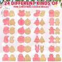 Christmas Baking Advent Calendar 2025, 24 Days Gingerbread Christmas Cookie Cutters Xmas Countdown Cookie Stamps Baking Tool Gift for Beginners Women Adult Family Couples Party Favors