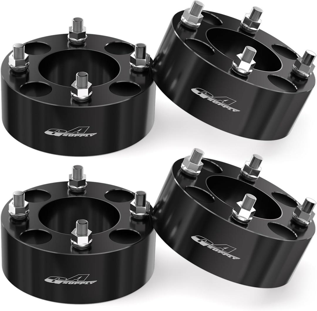 GAsupply ATV 4x110 Wheel Spacers 2 inch, Black ATV Wheel Adapters Spacers 74mm Hub Bore 101.25 Studs, Compatible with Honda, Suzuki, Bombardier, 4 Pack