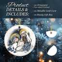 2 x Holy Family Nativity Ornament 2025  Mary, Joseph & Baby Jesus Gold Halo Ceramic Ornament  Christian Christmas Tree Decoration, Religious, Catholic Faith Keepsake 2024