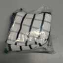 DII Basic Terry Collection Windowpane Dishcloth Set, 12x12, Black,