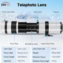 Telephoto Lens for Canon -JINTU EF Mount 420-800mm Manual Focus MF Zoom Lens for Canon EOS Rebel T8i/850D T7i/800D T7/2000D T6/1300D T6s/760D T6i/750D T5i/700D T5/1200D T4i/650D T3i/600D T3/1100D