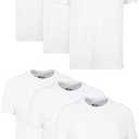 Hanes Packs, Stay-Tucked Soft Cotton, Best Undershirts for Men, White/Black/Asstd Multipacks 6Pcs M