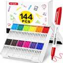 SFAIH Dry Erase Markers Fine Tip 12 Colors, 144 Pack (12 Dozen) - Pre-Sorted in 12-Compartment Tray | Bulk Classroom Organization | Low Odor Whiteboard Markers| 5 Sizes:12/24/48/72/144 Packs
