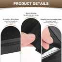M METERXITY 2Pack Door Sweep - 39" Door Bottom Brush Heavy Duty Seal Draft Stopper Aluminum Base with 90mm Brush, Adhesive/Screw Installation for Interior/Exterior/Garage/Sliding Doors, Black