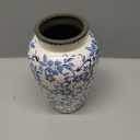 Vintage Blue and White Vase Porcelain Flower Vase Ceramic for Home Decor Rustic 9.7" H