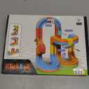 KlickRail Electric Train Set Flexible Race Track for Kids 4 6 7 8, 48 Pcs Car Track for Toddlers 3-5, Building Toy Train Track Gravity-Defying 3D Embedded Layouts & Motorized Car, STEM Learning Gift