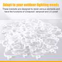 60 Pcs Mount Compatible with 100 ft Govee Pro H706 H806 Permanent Outdoor Lights Brackets with Screws for Soffit, Clip Replace Glue(White)