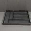 Sedegn Silverware Organizer Metal Mesh, Large Drawer Organizer, Utensil Cutlery Tray for kitchen drawers, Expandable Flatware Organizer with 8 Compartment Silver 11.6"~20" x 17.3"