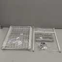 Neprock Clothing Racks for Hanging Clothes with Shelves, Portable Closet System Organizer Garment Rack for Clothes Storage, Metal Free Standing Wardrobe Clothes Organizer(White) (Medium)