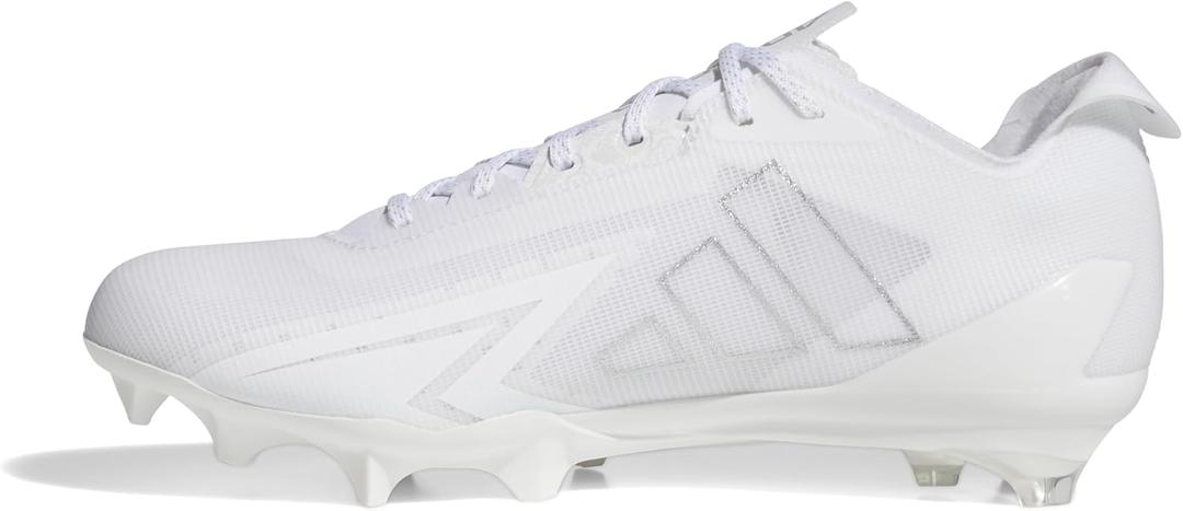 adidas Men's Adizero Electric Football Sneakers (7, White/Silver Metallic/White)