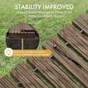 Amazer Wooden Garden Pathway, 24.5FT Roll Out Straight Walkway, Widened Plank Non-Slip Outdoor Walkway Path with Stakes, Garden Lawn Pavers for Outside Walkway Backyard Wedding Party Boardwalk, Brown