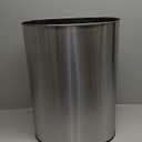 BestOffice | 13 Gallon Trash Can with Lid | Automatic Touchless Garbage Can | Odor Control | Modern Oval Design | Easy to Clean | Stainless Steel | Fits Any Kitchen, Bathroom, Office or Home