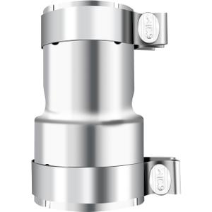 Stainless Steel 2.5 to 3 Inch Exhaust Adapter, 2.5" ID to 3" ID Exhaust Reducer Connector Pipe with Clamp (2.5" - 3")