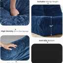 HABUTWAY Bean Bag Chair, Giant Bean Bag Chairs for Adults, Bean Bag Sofa with Filler Faux Fur, Memory Foam Bean Bag Couches Fireside Lazy Sofa for Living Room, Bedroom, Office (Navy Blue)