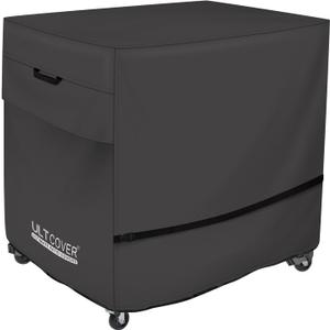 ULTCOVER Waterproof 80-100 Quart Patio Cooler Cart Rolling Ice Chest Cover 40L x 20W x 34H inch, Black