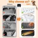 Hard Bottom Car Seat Cover for Dogs.Black Waterproof Dog Seat Cover for Back Seat Extender for Dogs,Scratch-Proof and Anti-Slip Car Dog Hammock for Large Dogs SUV,Black(Holds 500 Lbs)