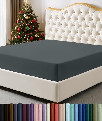 Utopia Bedding Queen Fitted Sheet - Bottom Sheet - Deep Pocket - Soft Microfiber - Shrinkage and Fade Resistant - Easy Care -1 Fitted Sheet Only (Grey) Queen