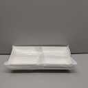 MALACASA Serving Platters Set of 4, Ceramic Serving Platters and Trays for Serving Food, Rectangular Serving Trays for Party, Large Serving Plates, Party Serving Trays and Platters - 14 Inch, White