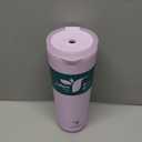 REDUCE Halo 24 oz Stainless Steel Vacuum Insulated Tumbler - Spill Proof Travel Mug with Flip Handle Lid - Keeps Drinks Cold for 32 Hrs - Dishwasher Safe - Cupholder Friendly - Pink Quartz