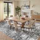 DMOYEST Area Rug Living Room Rugs - 10x14 Abstract Large Soft Indoor Washable Rug Neutral Modern Low Pile Carpet for Bedroom Dining Room Farmhouse Home Office - Grey