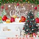 Irenare Christmas Backdrop Merry Christmas Banner Party Decoration Xmas Photography Background Photo Props for Winter Holiday New Year Eve Family Party Decoration Supplies(Large Xmas Ball)