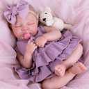 Aori Lifelike Reborn Baby Girl Dolls - Realistic 20-Inch Newborn Doll with Poseable Limbs and Feeding Kit, Weighted Real Life Reborn Baby Doll Gift Set for Seniors, Collectors and Kids 3+