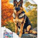 Cawpom German Shepherd Paint by Numbers Kit, Dogs Number Painting, Animal Paint by Number for Adults, German Shepherd Dog Acrylic Paintings for Gift & Home Wall Decor(16x20inch, No Frame) (Art-04)