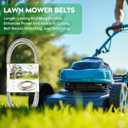 M126009 Lawn Aramid Cord Mower Drive/Deck Belt M45254 Fit for John Deere LT155 LT165, Belt for Murray 037X80MA 37X80 37X80MA 037X62 037X62MA 40" 42" 46" Transmissions Decks 1/2" X 86.4"