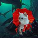 3 x Dog Cat Vampire Cloak Costume, Pet Halloween Cape for Small Medium Dogs Cats Puppy