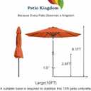 10FT Solar Umbrella 32 LED Lighted Patio Umbrella Table Market Umbrella w/Tilt and Crank, UV-Resistant Outdoor Umbrella for Pool, Garden, Deck, Terracotta