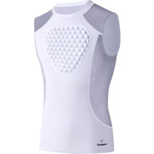 Youper Adult Padded Chest Protector Shirt, Heart-Guard/Sternum Protection for Baseball, Football, Lacrosse & Goalies (Small)