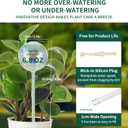 2 x 6.4 oz Medium Plant Self Watering Globes, Light Iridescent Glass Water Bulb for Indoor Plants Vacation Use, Automatic Plant Waterer, Watering Spikes Stakes, Perfect Gardening Gifts, 2 Pack