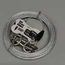 Petest 30ft Reflective Tie-Out Cable for Heavy Dogs Up to 125 Pounds (Black & Silver)