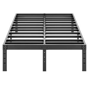 Metal King Size Bed Frame - 16 Inch Tall Black Basic Steel Slats Platform, Easy Assembly Heavy Duty Noise Free Bedframes, No Box Spring Needed